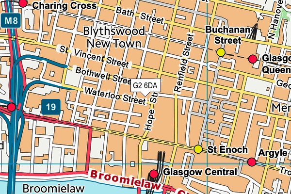 G2 6DA map - OS VectorMap District (Ordnance Survey)