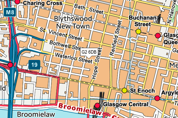 G2 6DB map - OS VectorMap District (Ordnance Survey)