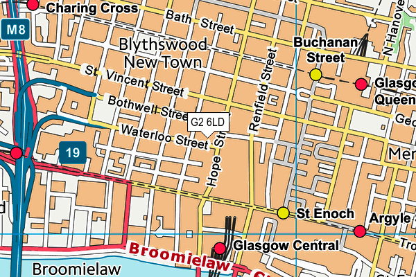 G2 6LD map - OS VectorMap District (Ordnance Survey)