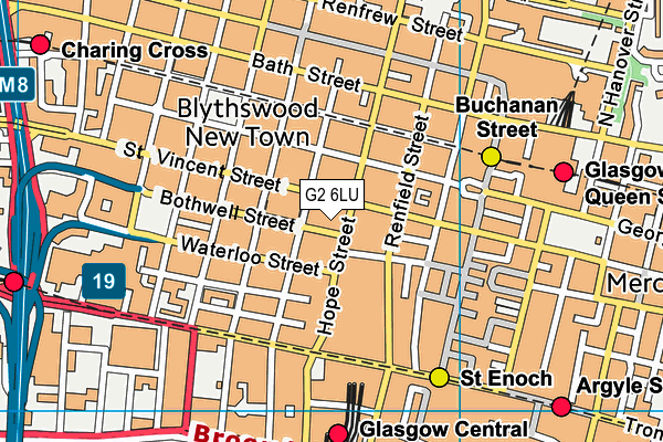 G2 6LU map - OS VectorMap District (Ordnance Survey)