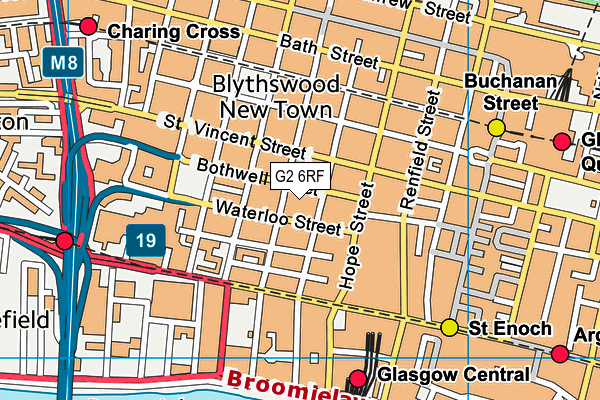 G2 6RF map - OS VectorMap District (Ordnance Survey)