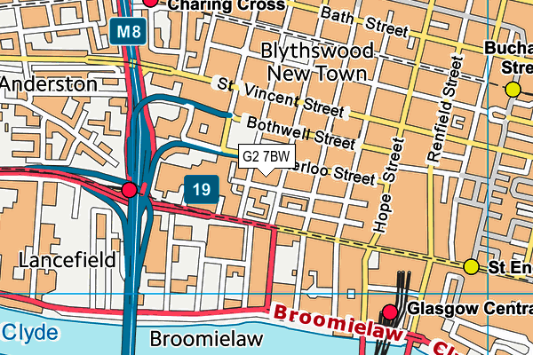 G2 7BW map - OS VectorMap District (Ordnance Survey)