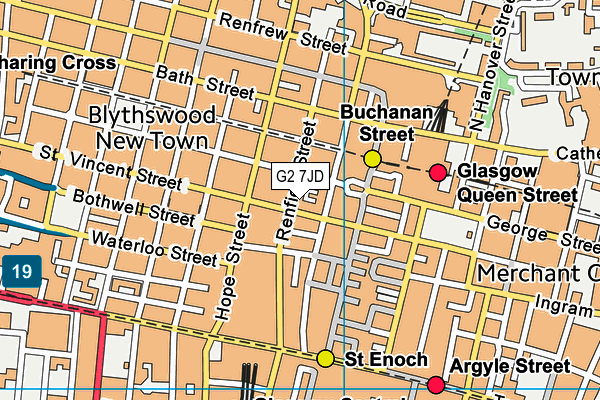 G2 7JD map - OS VectorMap District (Ordnance Survey)