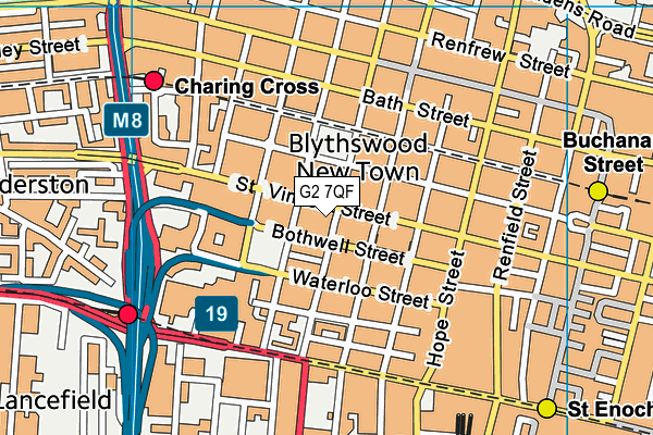 G2 7QF map - OS VectorMap District (Ordnance Survey)