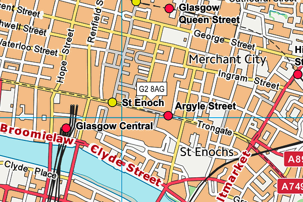 G2 8AG map - OS VectorMap District (Ordnance Survey)