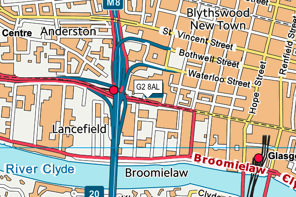 G2 8AL map - OS VectorMap District (Ordnance Survey)