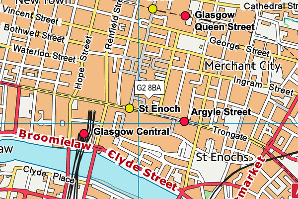 G2 8BA map - OS VectorMap District (Ordnance Survey)
