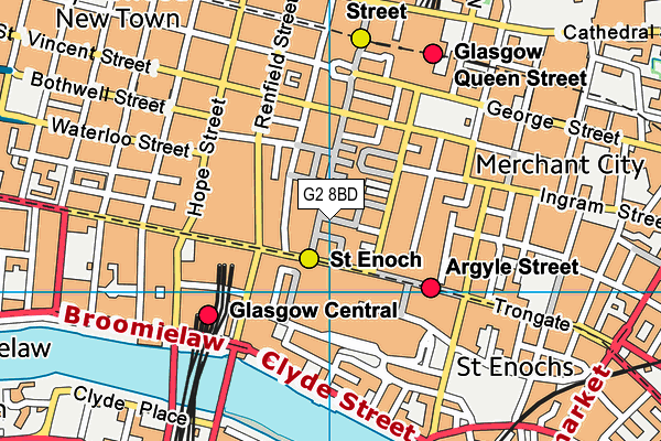 G2 8BD map - OS VectorMap District (Ordnance Survey)