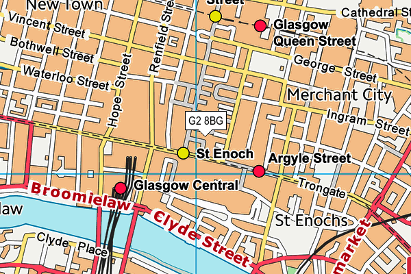 G2 8BG map - OS VectorMap District (Ordnance Survey)