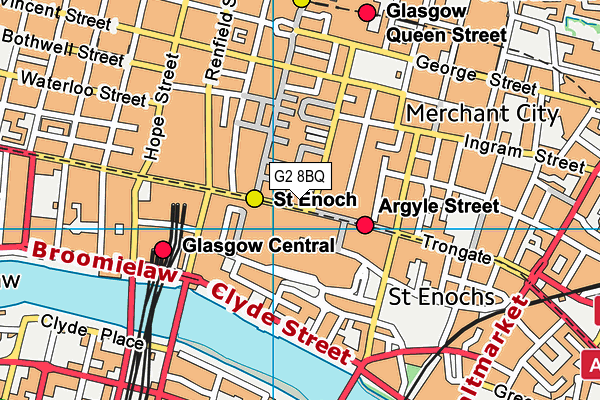 G2 8BQ map - OS VectorMap District (Ordnance Survey)