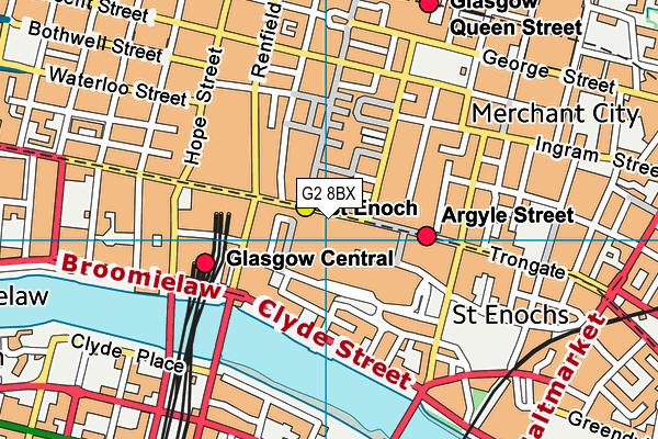 G2 8BX map - OS VectorMap District (Ordnance Survey)