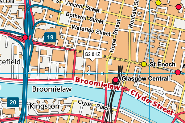 G2 8HZ map - OS VectorMap District (Ordnance Survey)