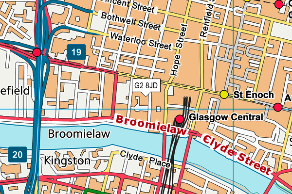 G2 8JD map - OS VectorMap District (Ordnance Survey)