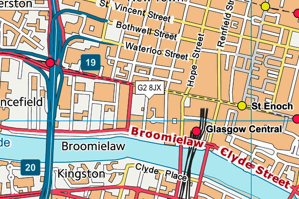 G2 8JX map - OS VectorMap District (Ordnance Survey)