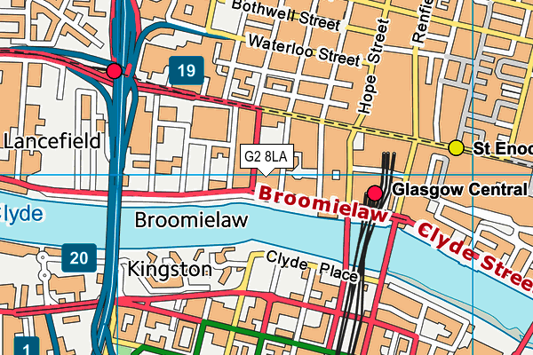 G2 8LA map - OS VectorMap District (Ordnance Survey)