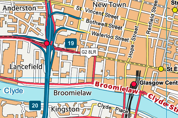 G2 8LR map - OS VectorMap District (Ordnance Survey)