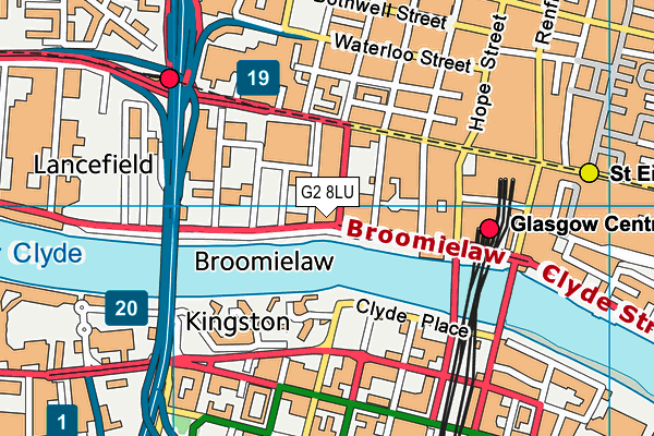 G2 8LU map - OS VectorMap District (Ordnance Survey)