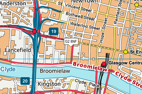 G2 8NF map - OS VectorMap District (Ordnance Survey)