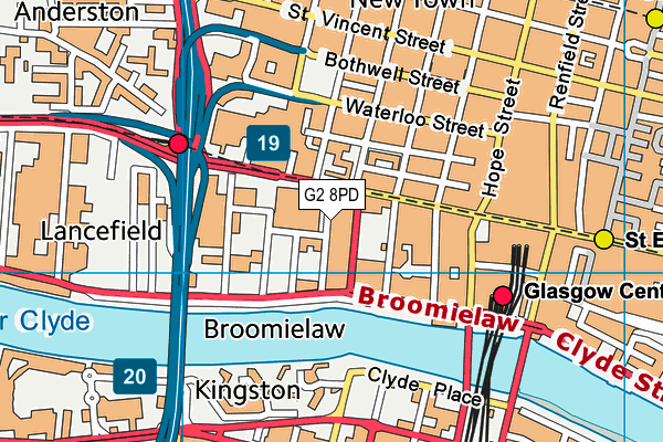 G2 8PD map - OS VectorMap District (Ordnance Survey)