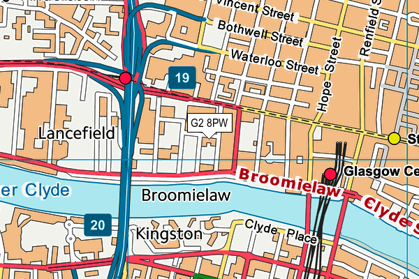 G2 8PW map - OS VectorMap District (Ordnance Survey)