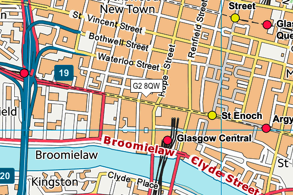G2 8QW map - OS VectorMap District (Ordnance Survey)