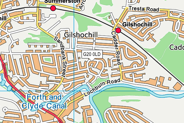G20 0LD map - OS VectorMap District (Ordnance Survey)
