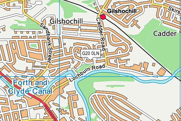 G20 0LN map - OS VectorMap District (Ordnance Survey)