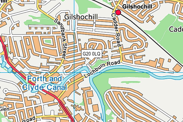 G20 0LQ map - OS VectorMap District (Ordnance Survey)