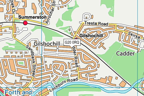 G20 0RQ map - OS VectorMap District (Ordnance Survey)