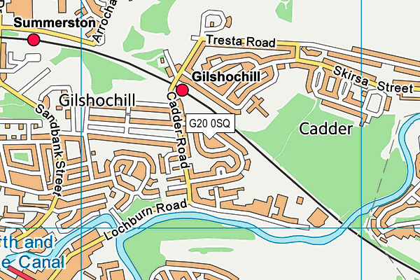 G20 0SQ map - OS VectorMap District (Ordnance Survey)
