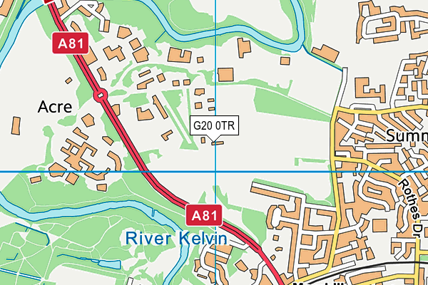 G20 0TR map - OS VectorMap District (Ordnance Survey)