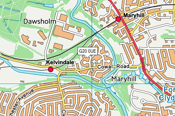 G20 0UE map - OS VectorMap District (Ordnance Survey)