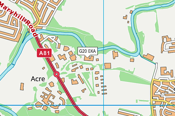 G20 0XA map - OS VectorMap District (Ordnance Survey)