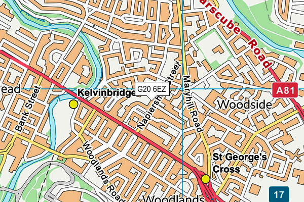 G20 6EZ map - OS VectorMap District (Ordnance Survey)