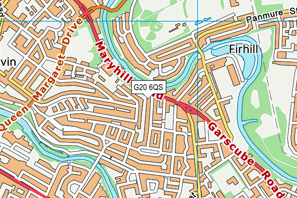 G20 6QS map - OS VectorMap District (Ordnance Survey)