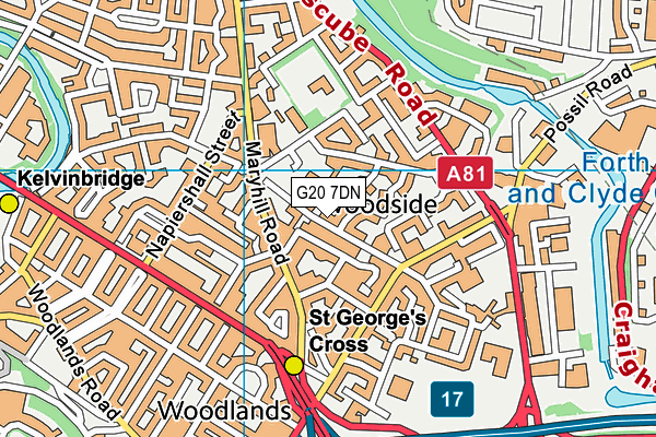 G20 7DN map - OS VectorMap District (Ordnance Survey)