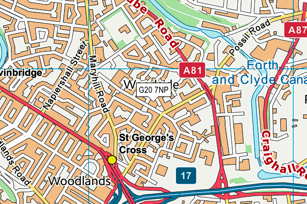 G20 7NP map - OS VectorMap District (Ordnance Survey)