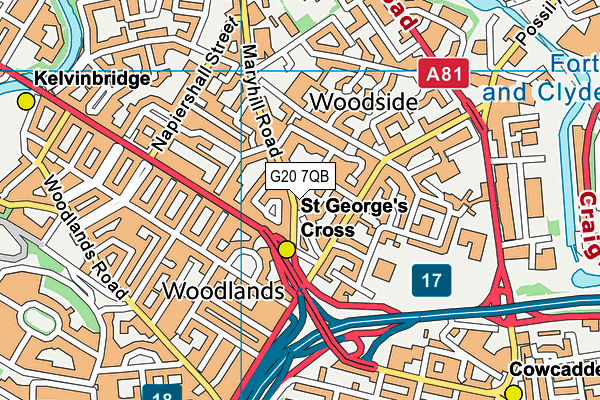 G20 7QB map - OS VectorMap District (Ordnance Survey)