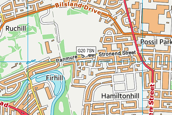 G20 7SN map - OS VectorMap District (Ordnance Survey)