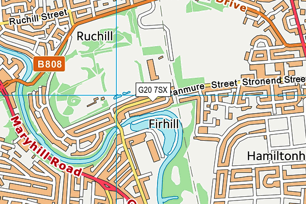 G20 7SX map - OS VectorMap District (Ordnance Survey)