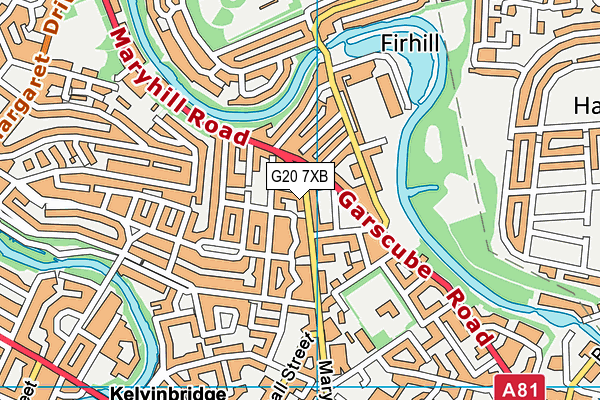 G20 7XB map - OS VectorMap District (Ordnance Survey)