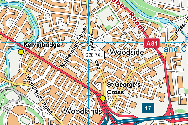 G20 7XL map - OS VectorMap District (Ordnance Survey)