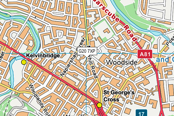 G20 7XP map - OS VectorMap District (Ordnance Survey)