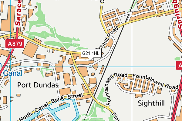 G21 1HL map - OS VectorMap District (Ordnance Survey)