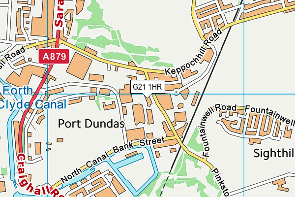 G21 1HR map - OS VectorMap District (Ordnance Survey)