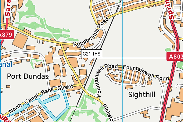 G21 1HS map - OS VectorMap District (Ordnance Survey)