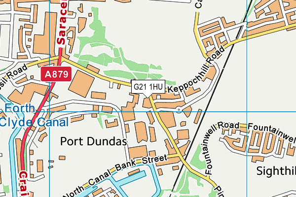 G21 1HU map - OS VectorMap District (Ordnance Survey)