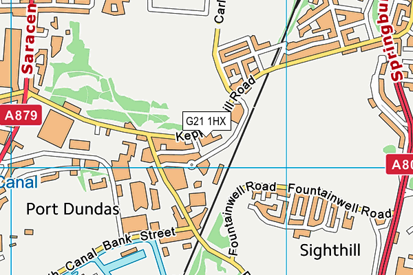 G21 1HX map - OS VectorMap District (Ordnance Survey)