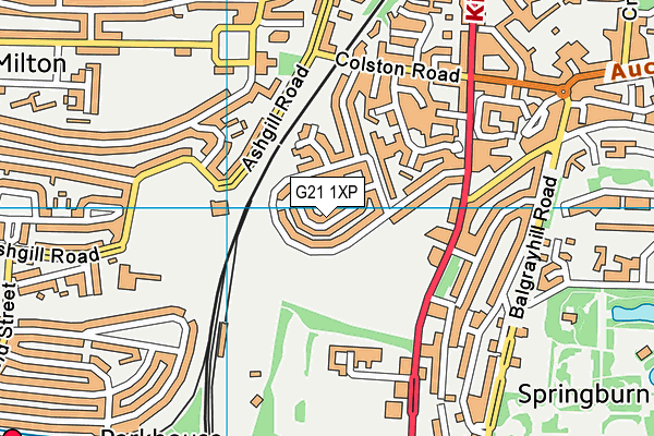 G21 1XP map - OS VectorMap District (Ordnance Survey)