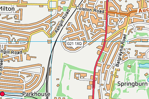 G21 1XQ map - OS VectorMap District (Ordnance Survey)